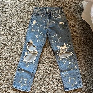 Coolest Carmar rhinestone star jeans!!
